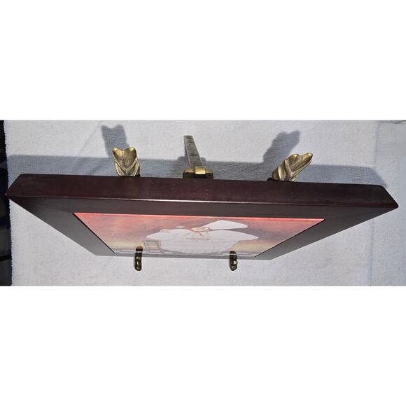 Jennifer Garant “Fat Chef with Spaghetti” Framed Ceramic Tile Trivet / Wall - Picture 8 of 10